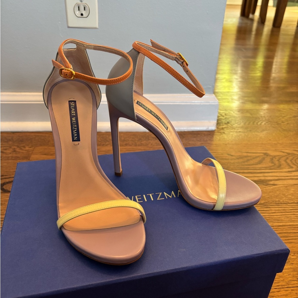 Stuart Weitzman Multi Color Strappy Heels